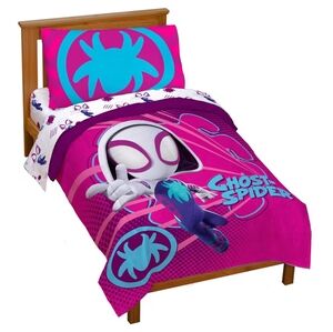 Marvel Spidey & His Amazing Friends Ghost Spider Gwen 4 Piece Toddler Bed Set